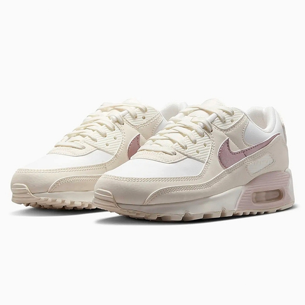 Women's Nike Air Max 90~'Sail/Phantom/Pink Oxford'.